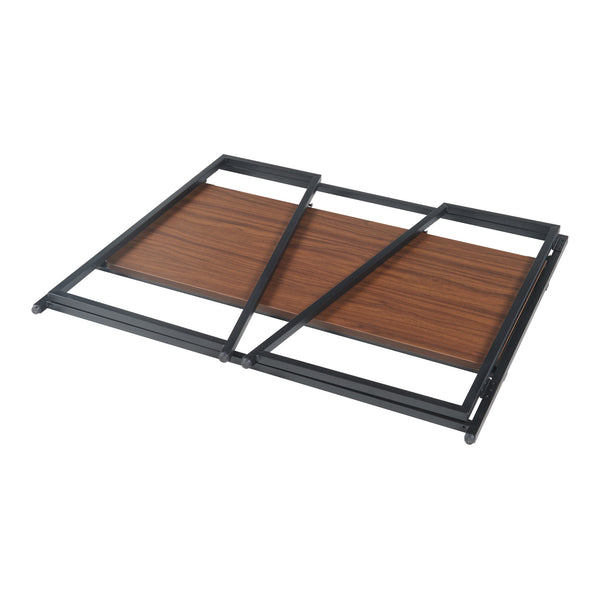 [en.casa] Bureau Ringerike opvouwbaar 104,5x53x85,5 cm zwart en walnootkleurig
