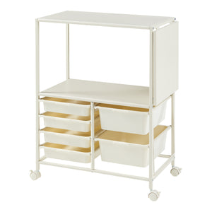 [en.casa] Keukentrolley Sørfold 100x37x85 cm wit