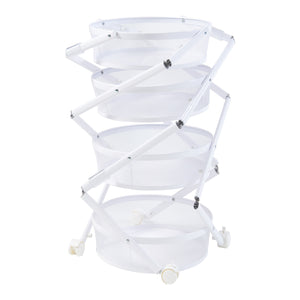 [en.casa] Keukentrolley Sørreisa rond 123xØ37,5 cm wit