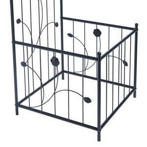 Pergola Barisciano met 2 plantenbakken 220x202x50 cm zwart casa.pro