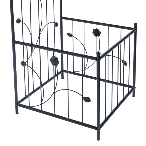 Pergola Barisciano met 2 plantenbakken 220x202x50 cm zwart casa.pro