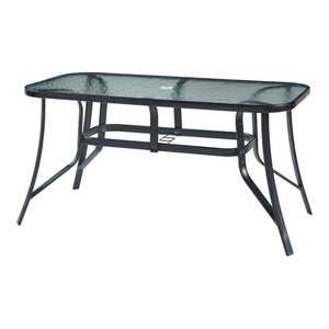 casa.pro Tuinset Aradeo 7-delig tuintafel met tuinstoelen zwart