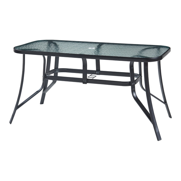 casa.pro Tuinset Aradeo 7-delig tuintafel met tuinstoelen zwart