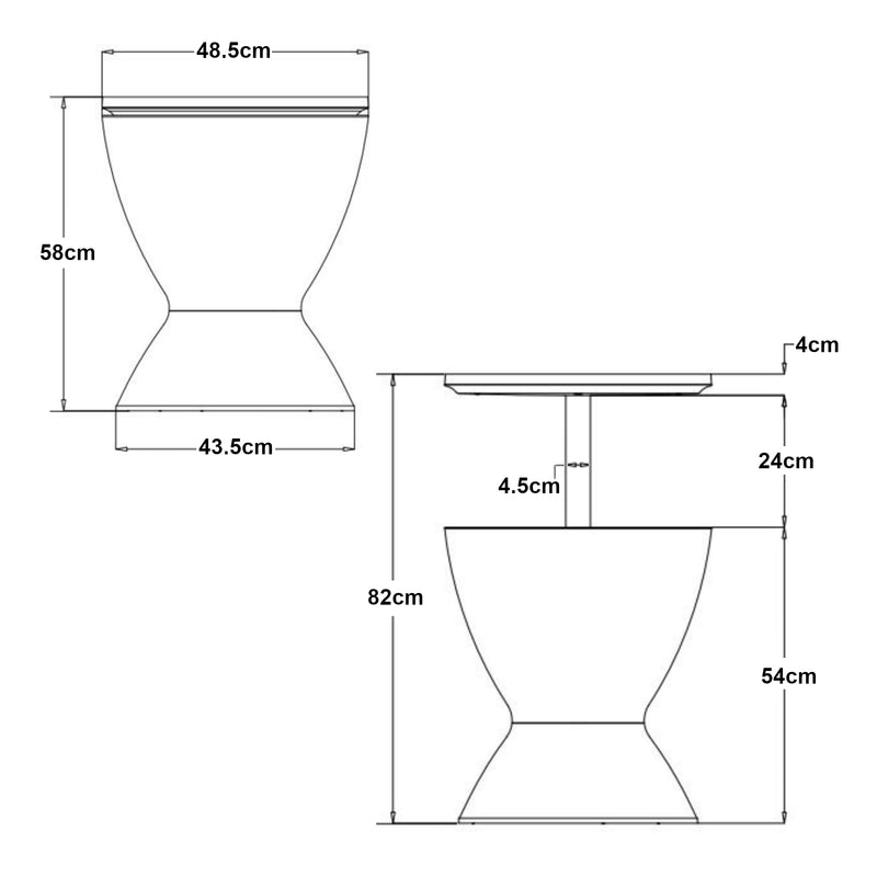 Maatschets Koeltafel Atessa met koelvak 30 L rotanlook 58x49 cm casa.pro