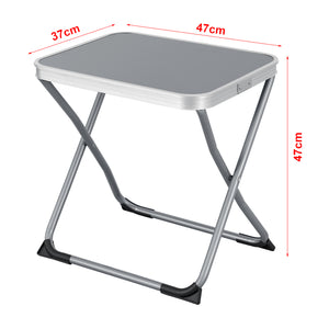 2-in-1 tuinkruk en tuintafel Barete 47x47x37 cm grijs [en.casa]