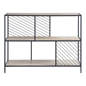 Console tafel Övertorneå 100x30x75 cm zwart en eikenkleurig [en.casa]