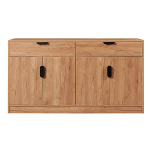 Commode Varkaus 75x140x40 cm mdf eikenkleurig [en.casa]