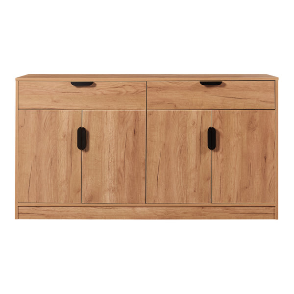 Commode Varkaus 75x140x40 cm mdf eikenkleurig [en.casa]