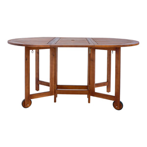 Tuinset Acerenza 7-delig tuintafel met 6 tuinstoelen houtkleurig FSC®-gecertificeerd [en.casa]