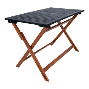 Tuinset Altamura 5-delig tuintafel met 4 tuinstoelen houtkleurig en grijs FSC®-gecertificeerd [en.casa]