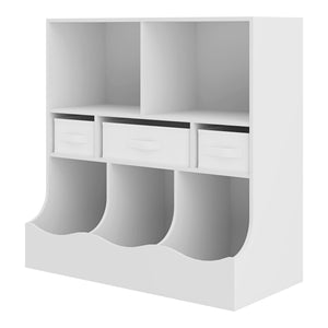 Kinderkast Vastesa open kast 75x80x40 cm wit [en.casa]