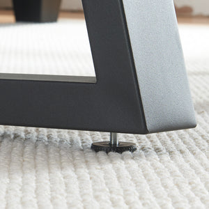 Stalen onderstel Lyngby set van 2 tafelpoot 72x70 cm zwart [en.casa]