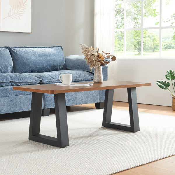 Stalen onderstel Marstal set van 2 tafelpoot 42x40 cm zwart [en.casa]