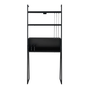 Bureau Storfjord met planken 183,5x80x40 cm zwart [en.casa]