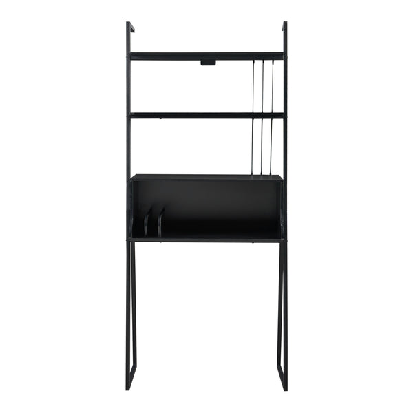 Bureau Storfjord met planken 183,5x80x40 cm zwart [en.casa]