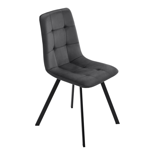 Eetkamerstoel Lexnitz 89x44x54 cm set van 4 donkergrijs en zwart [en.casa]