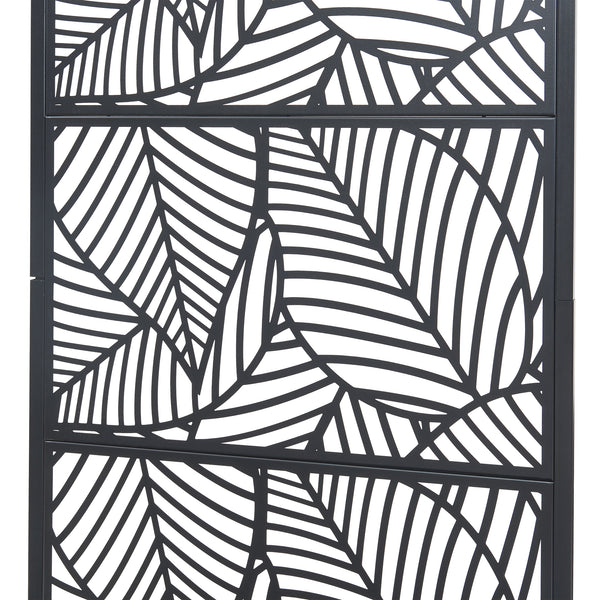 Scheidingswand Surnskoki met plantenbak 190x82x38 cm zwart casa.pro