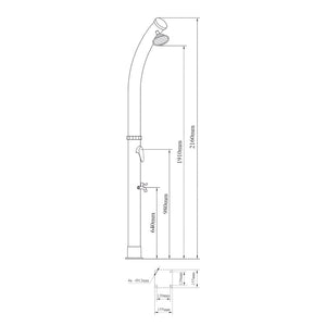 Zonnedouche Kebomi met 18 L watertank zwart casa.pro