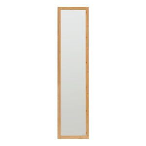 Open kast met spiegel As 170x40x35 cm naturel en wit [en.casa]