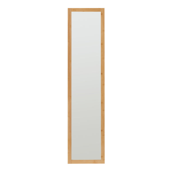 Open kast met spiegel As 170x40x35 cm naturel en wit [en.casa]