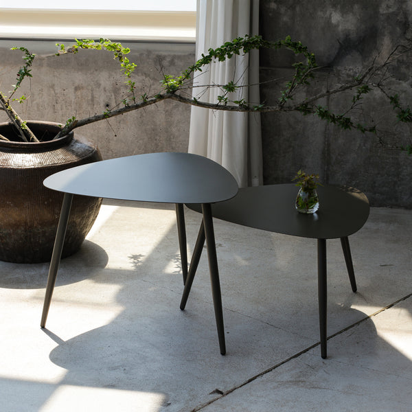 Salontafel set Aymavilles 2-delig tuintafels antracietgrijs casa.pro