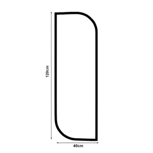 Wandspiegel Tarvindak 120x40 cm zwart [en.casa]