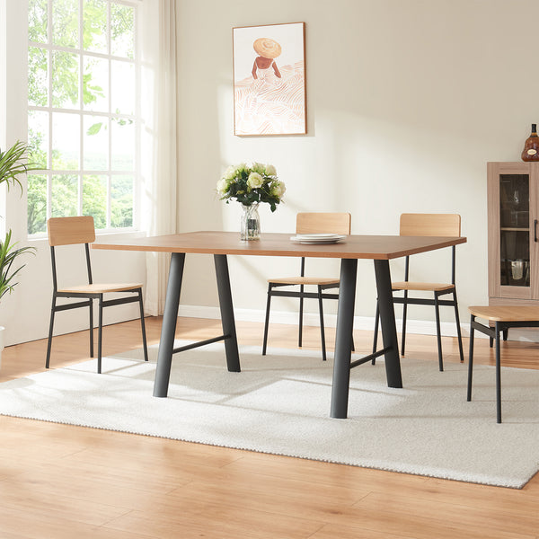 Tafelonderstel set Hullem A vorm 72x70 cm zwart [en.casa]