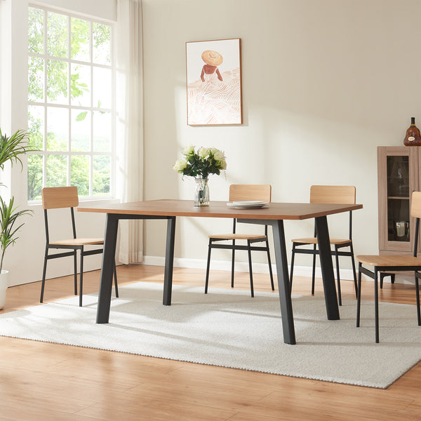 Tafelpoten Hostang 4-delig set 50x8x71 cm zwart [en.casa]