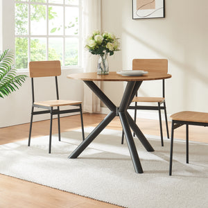 Tafelonderstel Viserinna spider poot 95x95x73 cm zwart [en.casa]