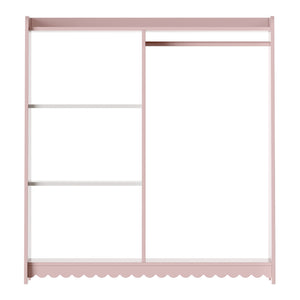 Kinderrek Vestnes 90x80x38 cm roze en wit [en.casa]