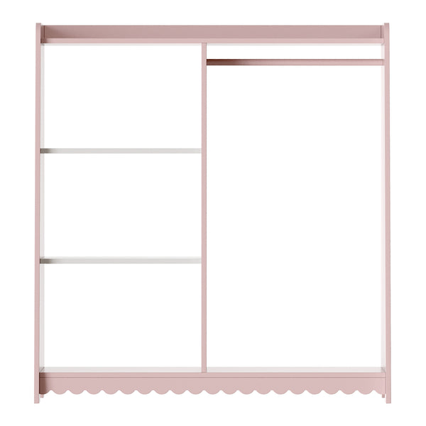 Kinderrek Vestnes 90x80x38 cm roze en wit [en.casa]