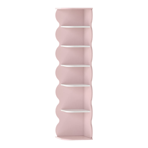 Kinderschoenenrek Vestnes 108x27x27 cm roze en wit [en.casa]