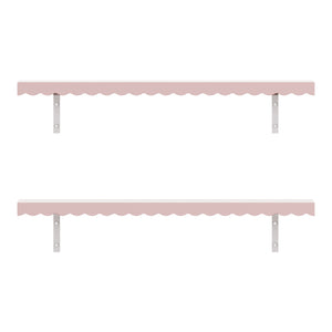 Wandplankenset Vestnes 2-delig 80x17x15 cm roze [en.casa]