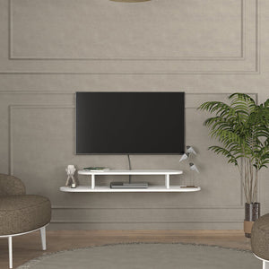 Tv meubel Targema zwevend wit 120x30x16 cm [en.casa]