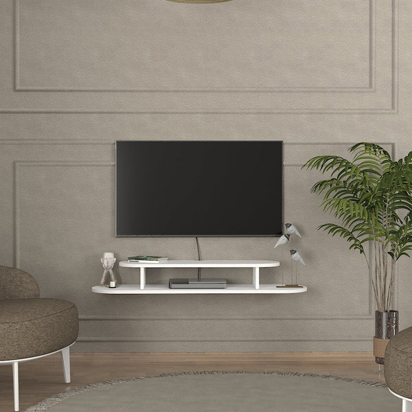 Tv meubel Targema zwevend wit 120x30x16 cm [en.casa]