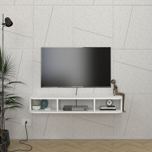 Tv-meubel Oundsvas zwevend wit 120x30x19 cm [en.casa]