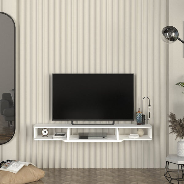 TV meubel Aar zwevend 135x30x16 cm wit [en.casa]