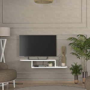 TV-meubel Kershaby zwevend 120x30x19 cm wit [en.casa]