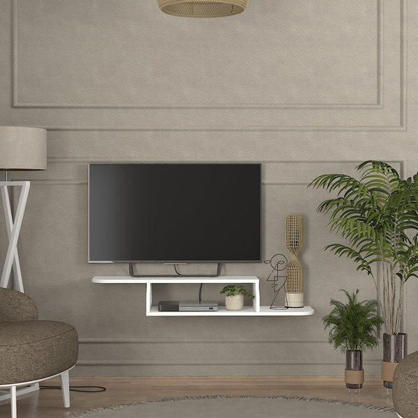 TV-meubel Kershaby zwevend 120x30x19 cm wit [en.casa]