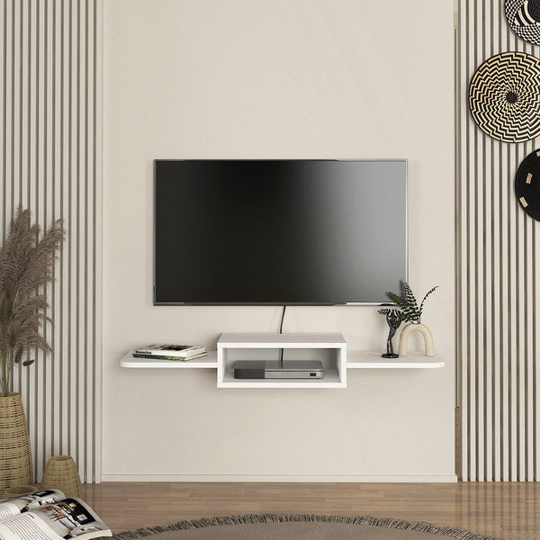 TV-meubel Tar zwevend 115x30x16 cm wit [en.casa]