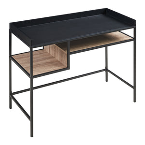 Bureau Belana 100x43x82 cm zwart en eikenkleurig [en.casa]