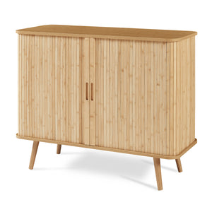 Sideboard Nordkapp dressoir met schuifdeuren 100x40x80 cm naturel [en.casa]
