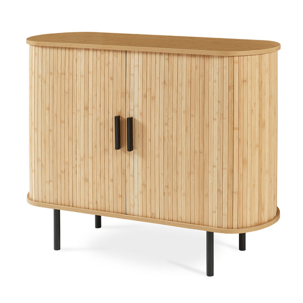 Schoenenkast Tvedestrand dressoir 100x40x80 cm naturel en zwart [en.casa]