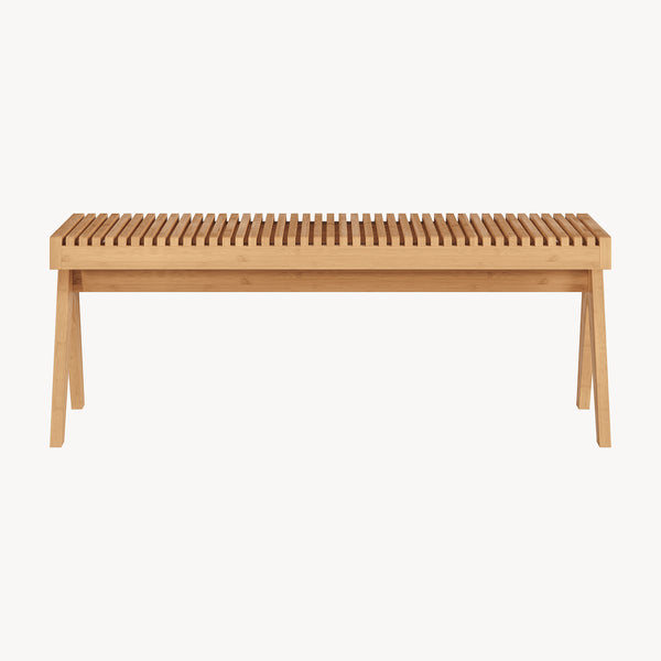 Halbank Lasdarvoo bamboe 120x35x45 cm naturel [en.casa]