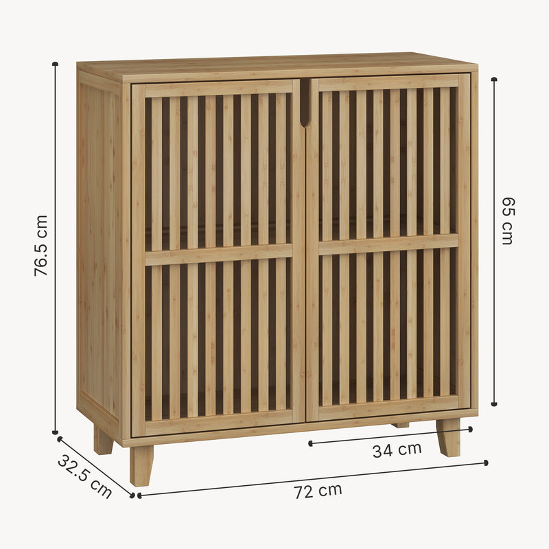 Maatschets Commode Sirgerg bamboe 77x72x33 cm naturel [en.casa]