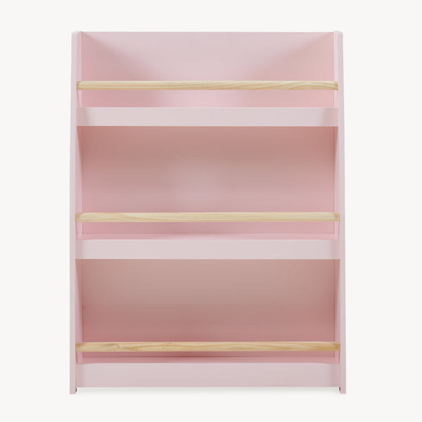 Kinderboekenrek Virer met 3 open vakken 78x60x18 cm roze [en.casa] 