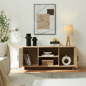 Tv-meubel Kenta 120x39x52 cm sonoma eiken en wit [en.casa] 
