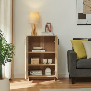 Opbergkast Kenta 60x35x90 cm sonoma eiken en wit [en.casa]