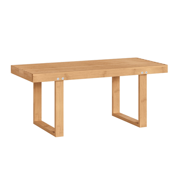 Zitbank Aarela 91x41x38 cm Bamboe [en.casa]