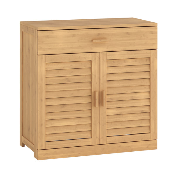 Schoenenkast Aarela 67x66x34 cm Bamboe [en.casa]